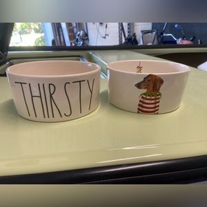 Rae Dunn dog bowls